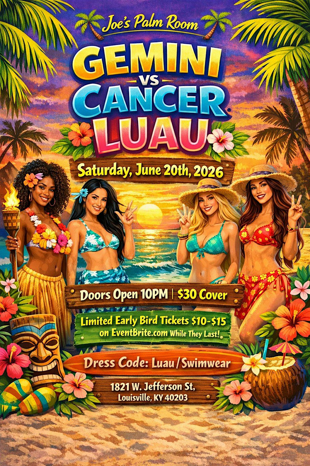 Gemini vs Cancer Luau Party