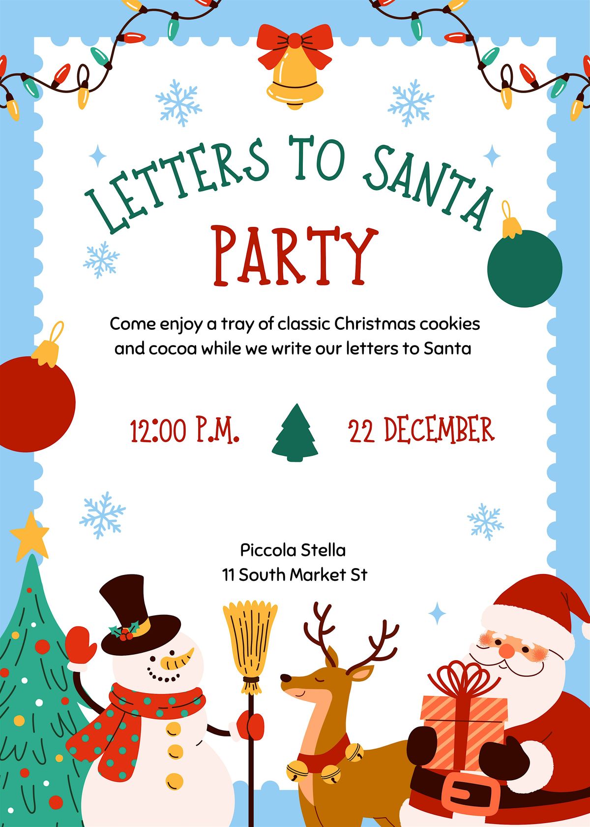 Letters to Santa Cookie & Cocoa Party - 1:00 PM