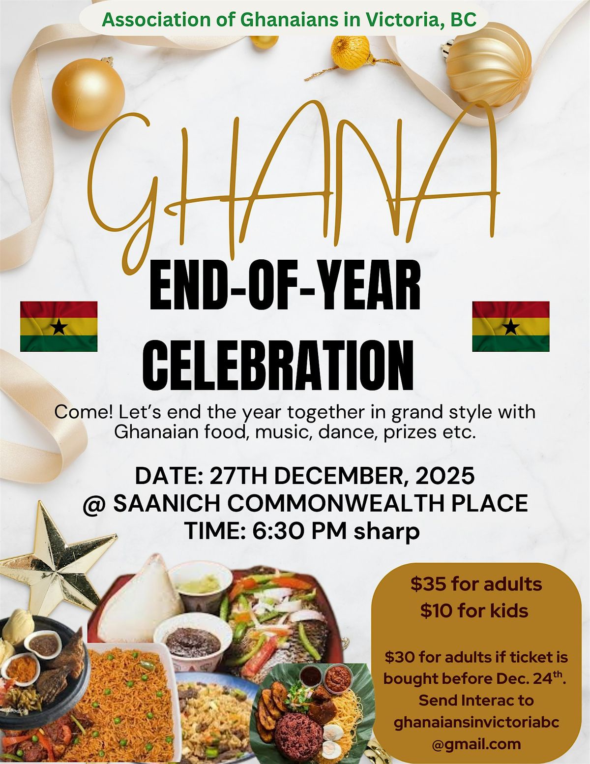 END OF YEAR CELEBRATION by the Ghanaian Community in Victoria