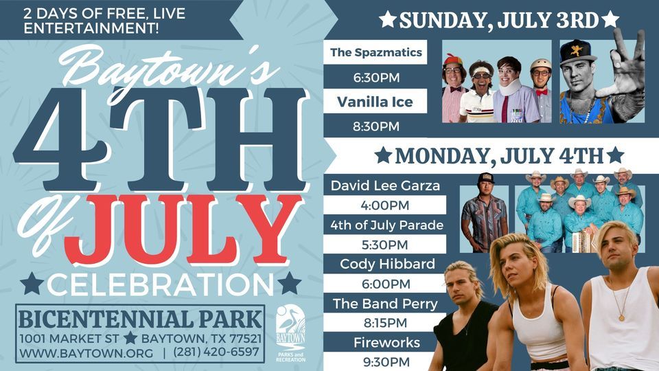 Baytown 4th of July Celebration Bicentennial Park, Baytown, TX July