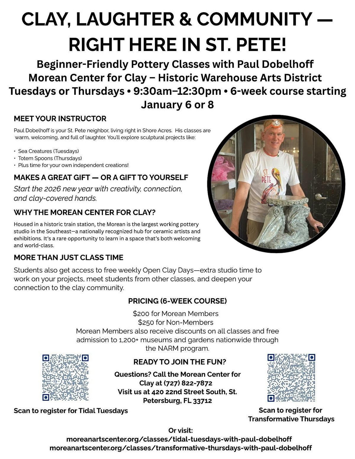 Beginner Clay Hand Building and Sculpture Classes