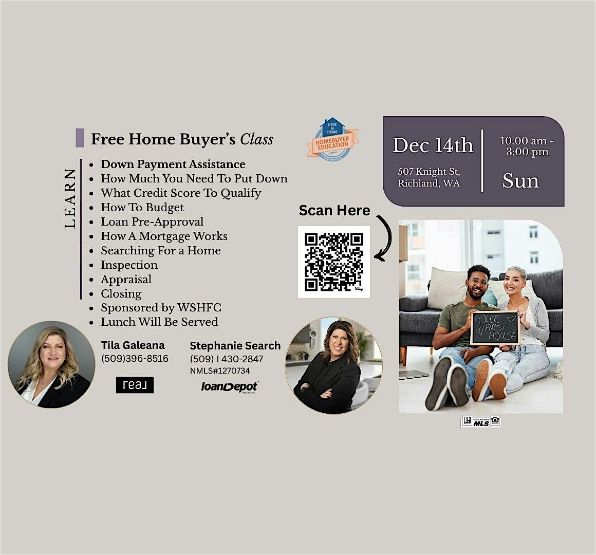 Free Homebuyer Class - WSHFC Sponsored - DEC 14th 2025