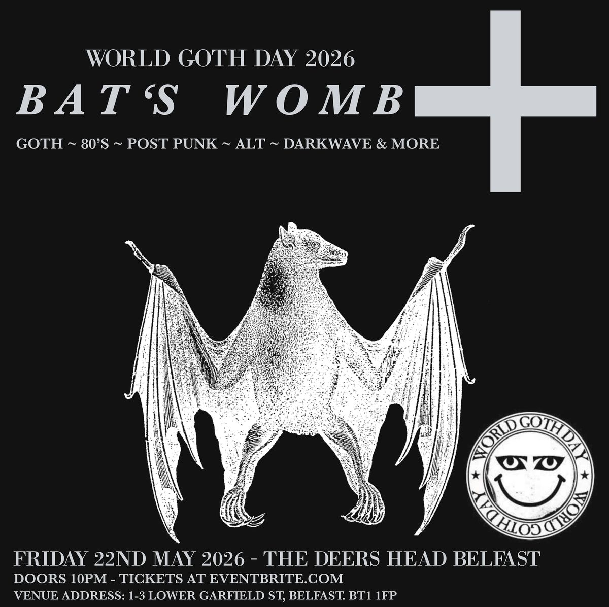 Bat\u2019s Womb ~ Goth Club Night at The Deers Head Belfast ~World Goth Day