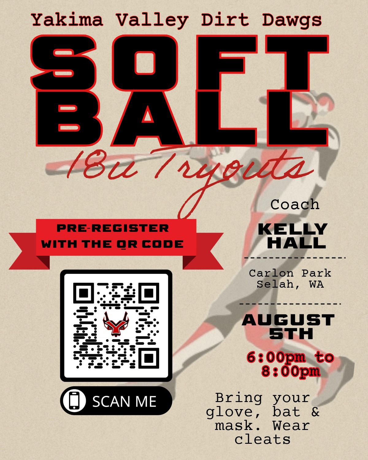 18u Tryouts Carlon Park, Selah, WA August 5, 2024