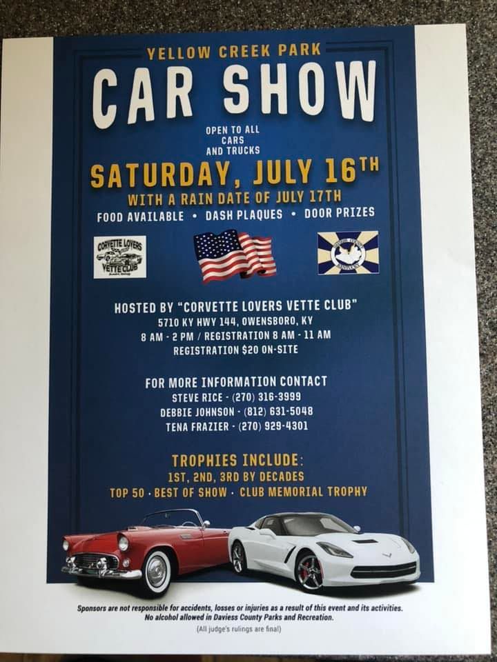 Yellow Creek Car Show Yellow Creek Park, Owensboro, KY July 16, 2022
