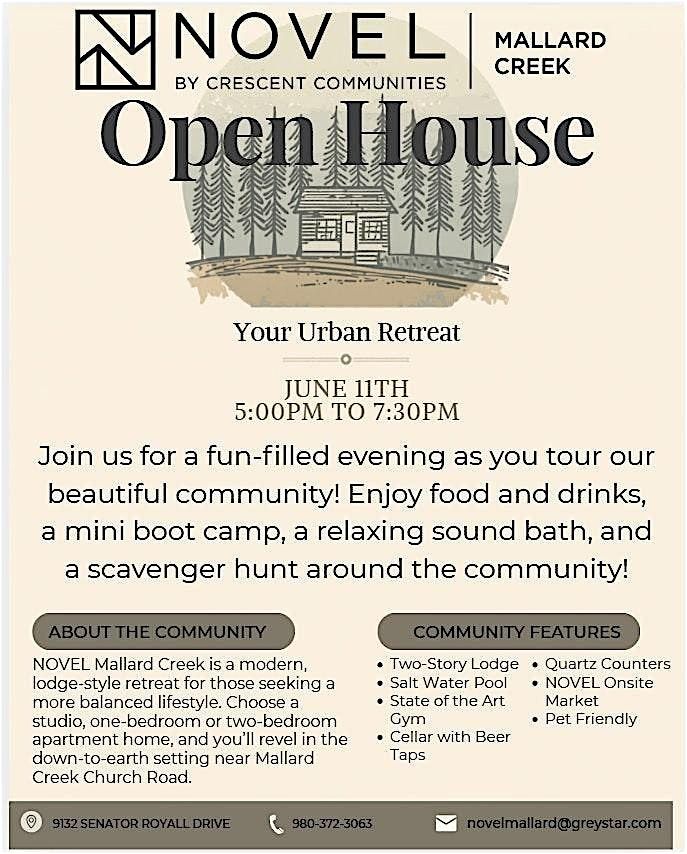 Glamping Open House presented by NOVEL Mallard Creek