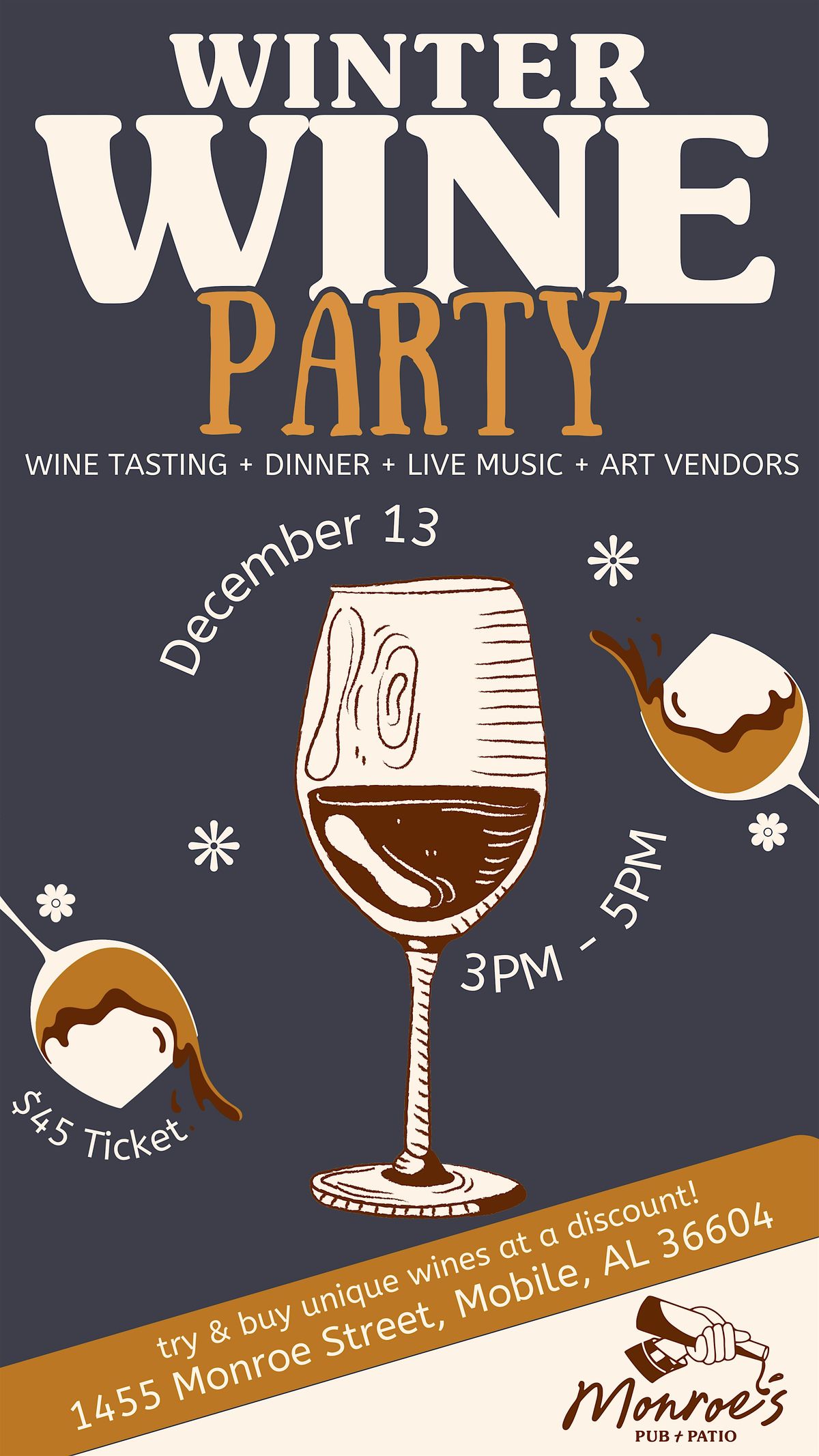 Winter Wine Party at Monroe's Pub & Patio