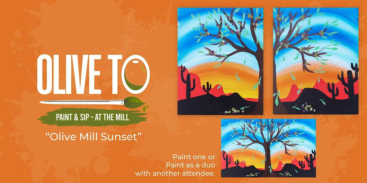 Olive To Paint and Sip - Olive Tree Sunset