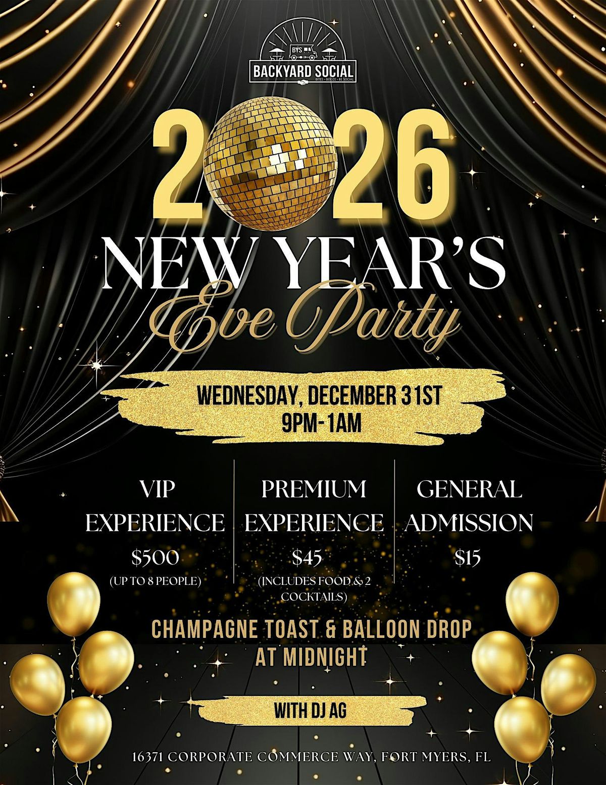 New Years Eve at Backyard Social