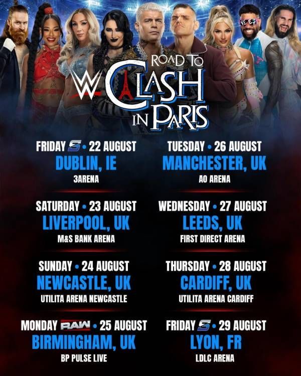 WWE Live - Road to Clash in Paris at Utilita Arena Newcastle