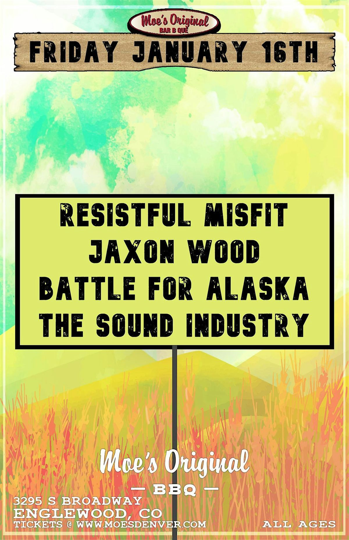 Resistful Misfit + Jaxon Wood + Battle For Alaska + The Sound Industry
