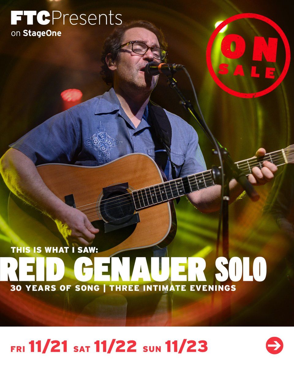 Reid Genauer Solo performance at StageOne at FTC Fairfield Theatre Company at FTC Fairfield Theatre Company