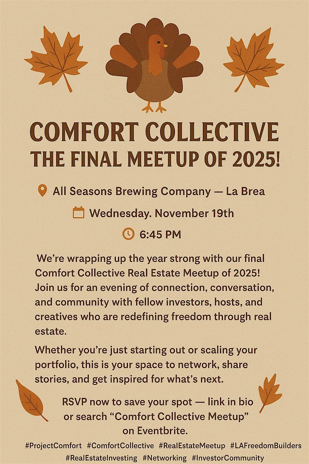 Comfort Collective Real Estate Meetup \u2013 LA Investor Networking Event