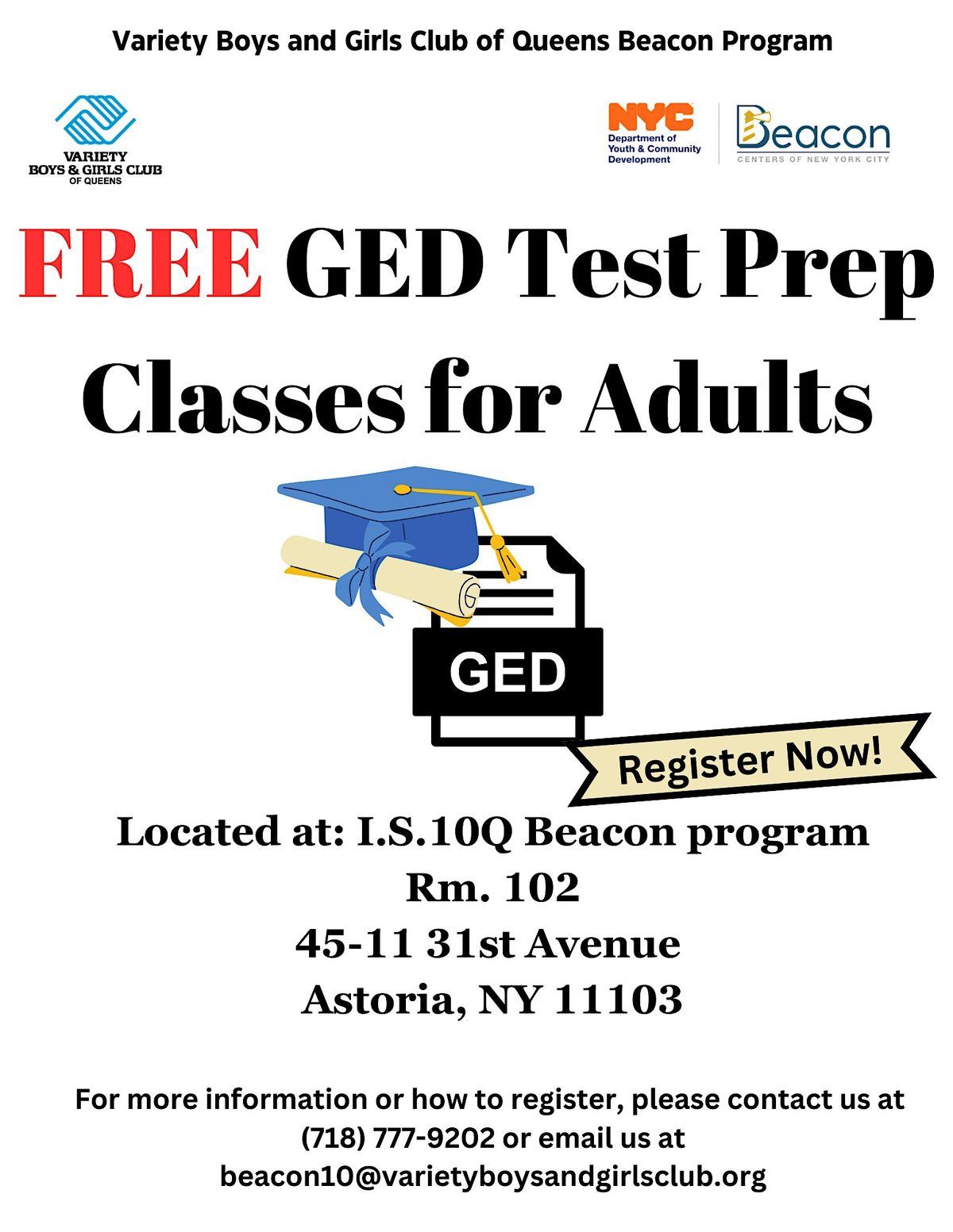 FREE GED Classes