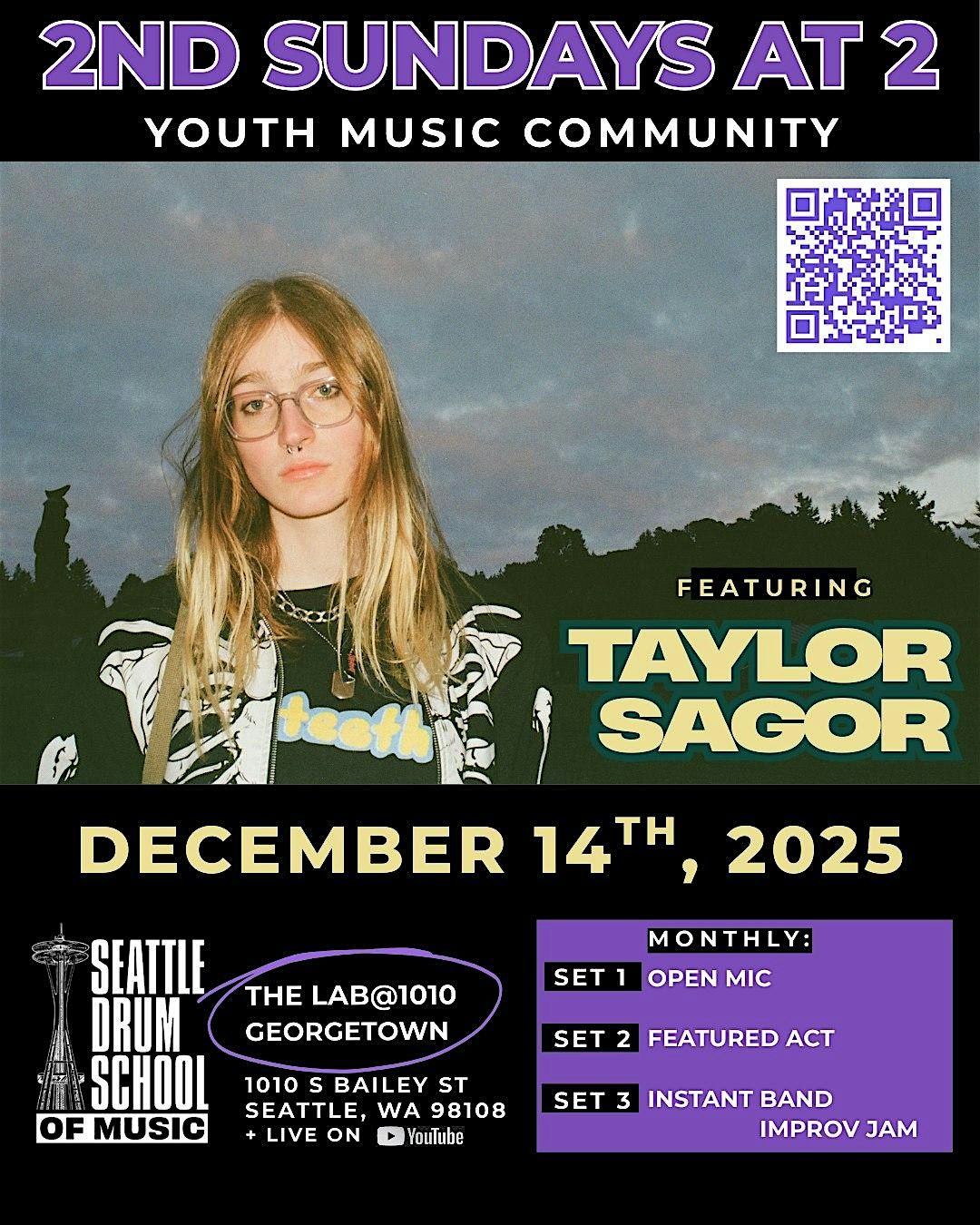 2nd Sundays at 2: Youth Music Community with Open Mic + Improv Jam