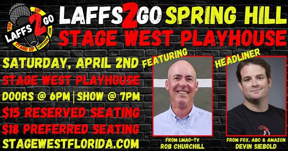 From FOX, ABC & Amazon Devin Siebold LIVE at Stage West Playhouse