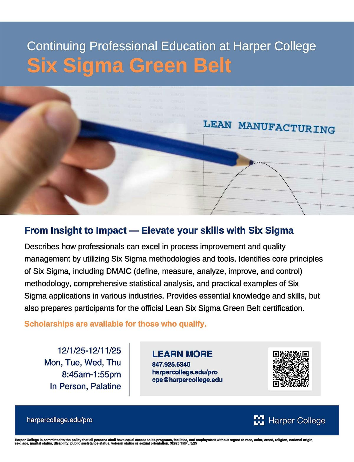 Six Sigma Green Belt Course Kickoff - 8 Days to Digital Badge at Harper ...