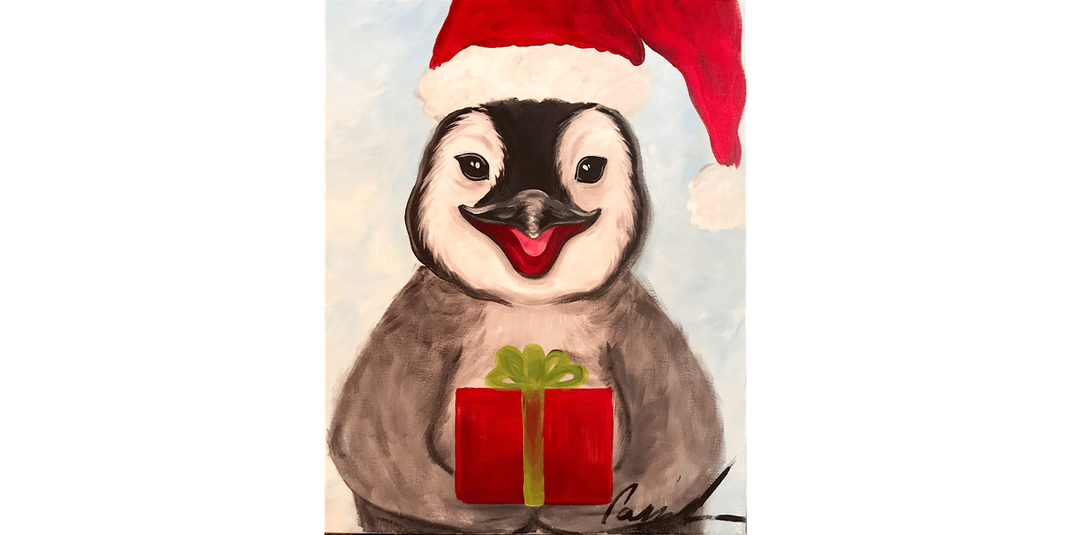 Christmas Penguin Festive - Paint and Sip in Indianapolis | Classpop!\u2122