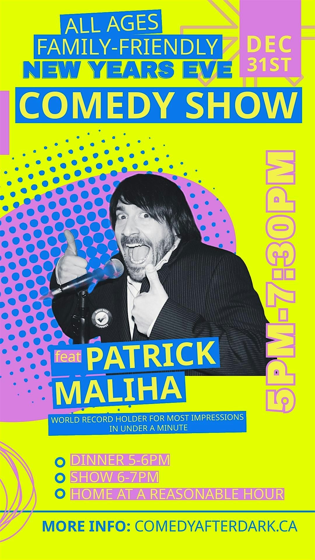 ALL AGES New Years Eve Comedy - Dinner & a Show