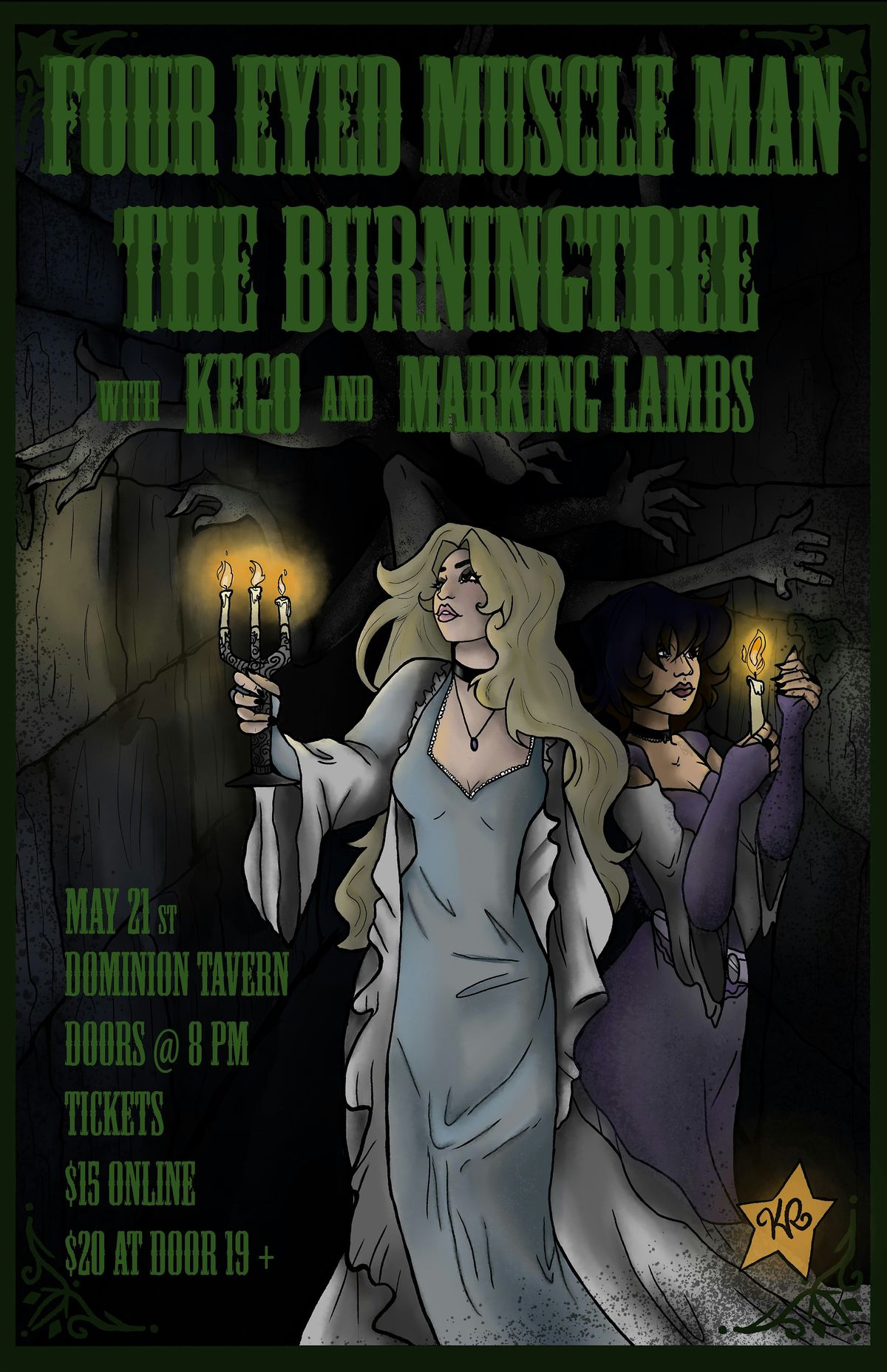 Four Eyed Muscle Man + The Burningtree + Kego + Marking Lambs