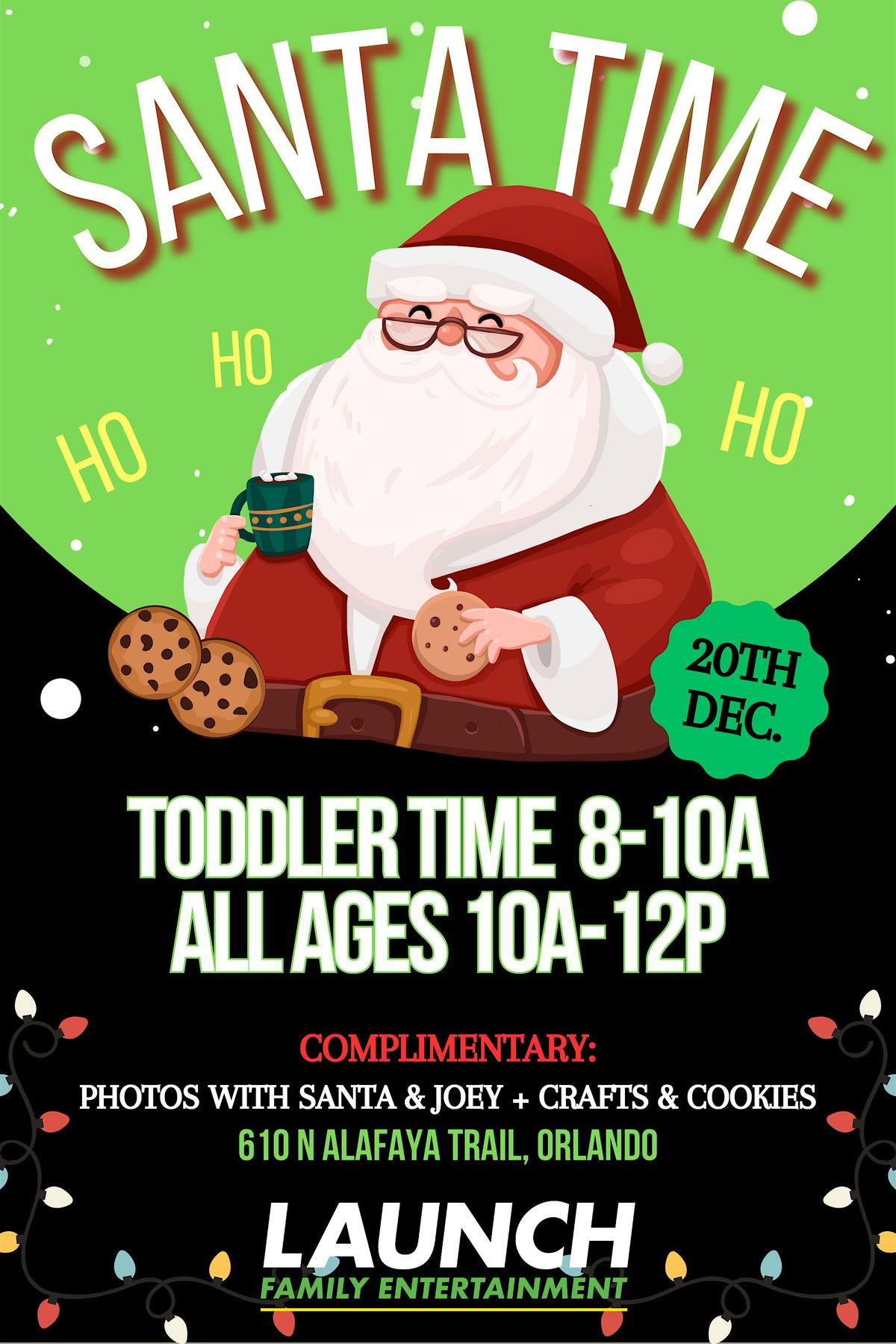 Toddler Time with Santa at Launch Orlando!