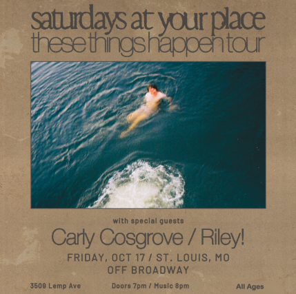 saturdays at your place: these things happen tour in St. Louis