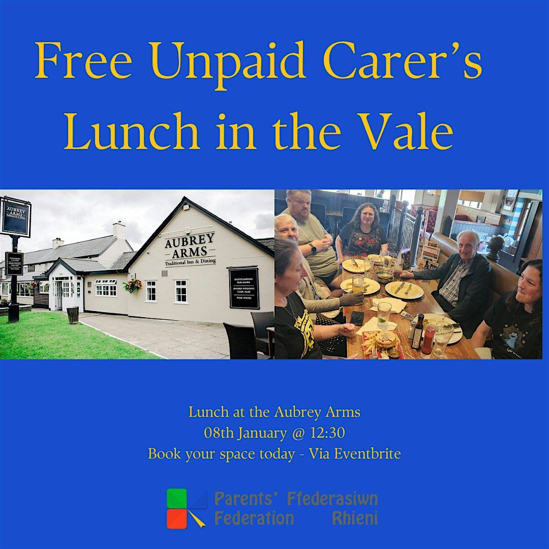 Unpaid Carer's Lunch @  The Aubrey Arms