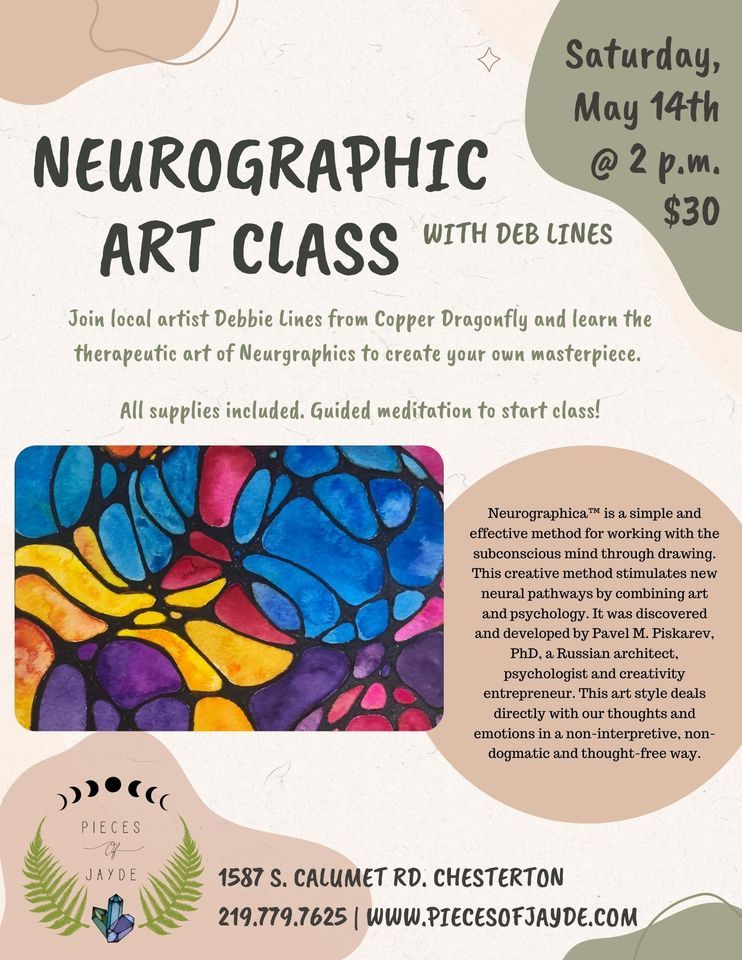 Neurographic Art Class with Debbie Lines Pieces of Jayde Elemental