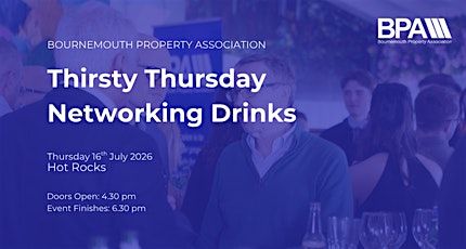 Thirsty Thursday Networking Drinks - All proceeds go to charity