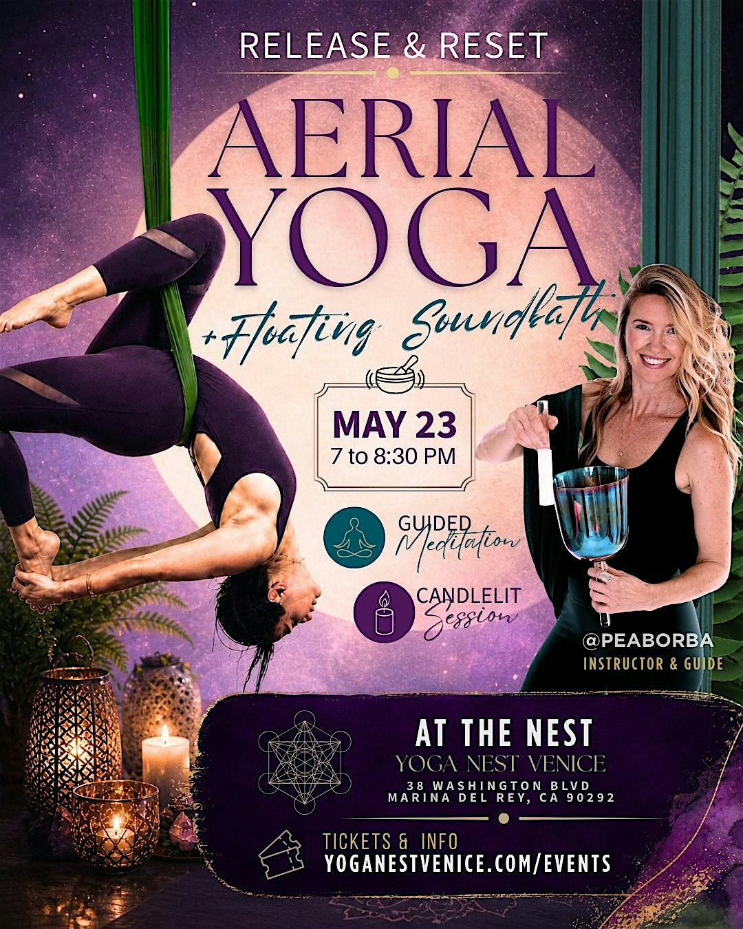 Aerial Yoga + Floating Soundbath in Venice Beach