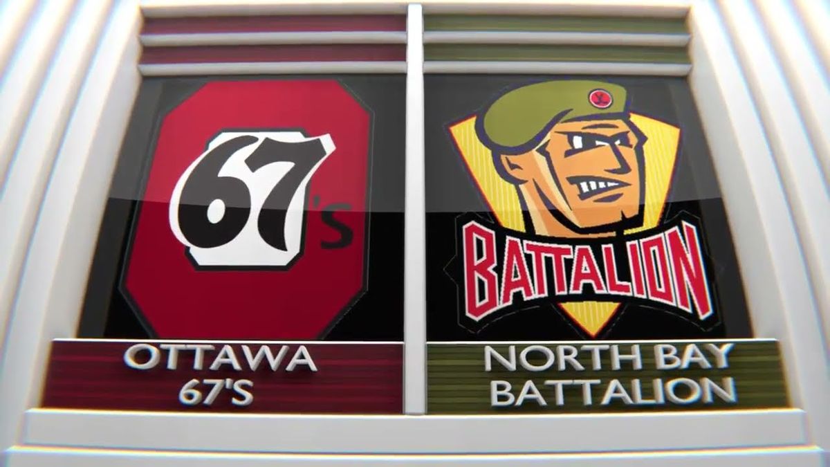 Ottawa 67s at North Bay Battalion at North Bay Memorial Gardens
