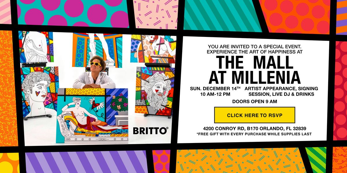 ARTIST ROMERO BRITTO LIVE AT THE MALL AT MILLENIA, ORLANDO - EVENT