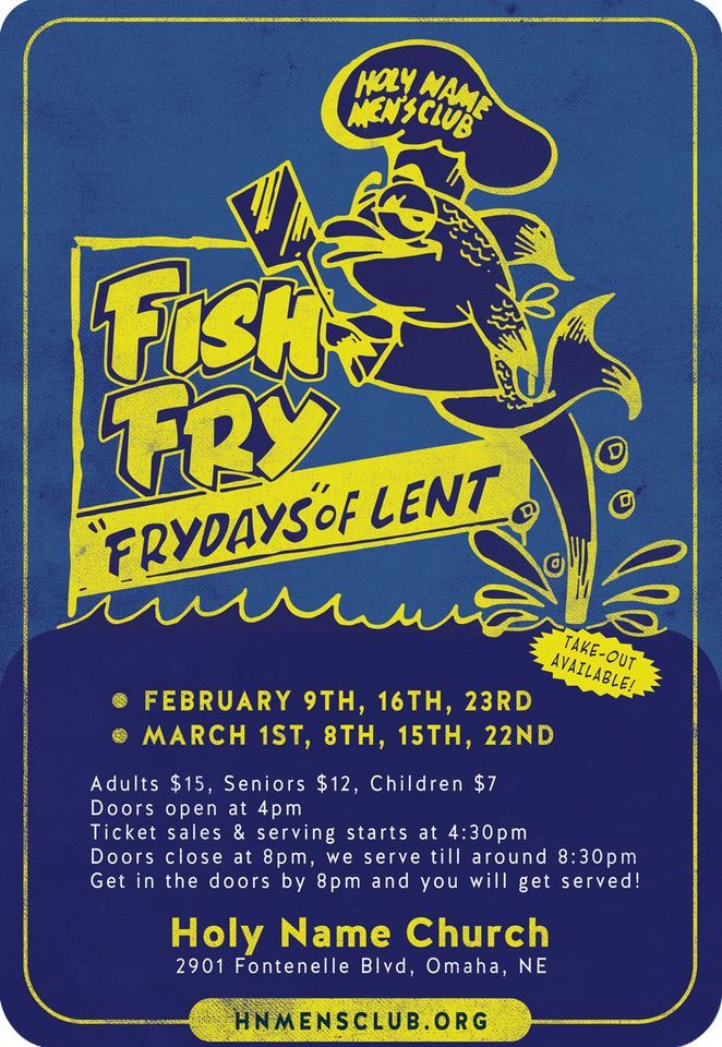 Holy Week Fish Holy Name Fish Fry at Holy Name Church, Omaha on 15th March, 2024