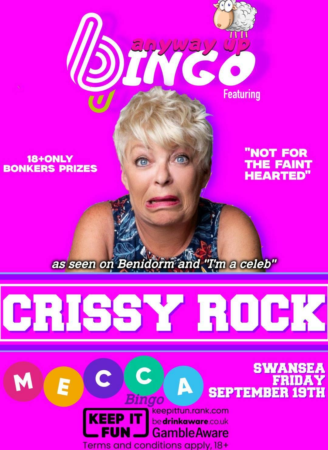 Anyway Up Bingo Present Crissy Rock Live at Swansea Mecca Bingo