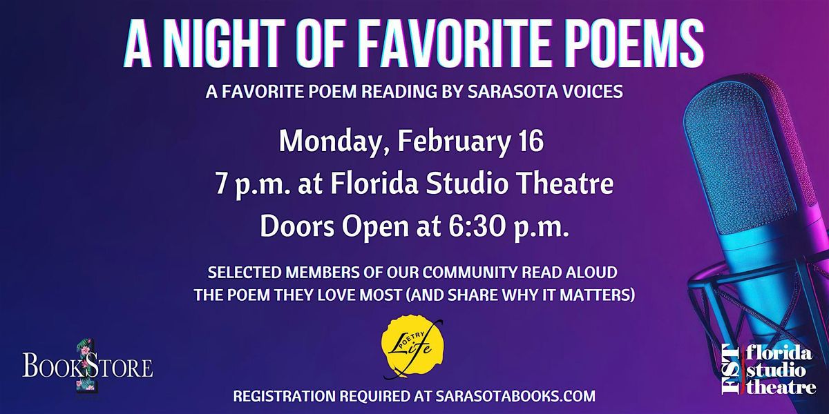 A Night of Favorite Poems Read Aloud at Florida Studio Theatre