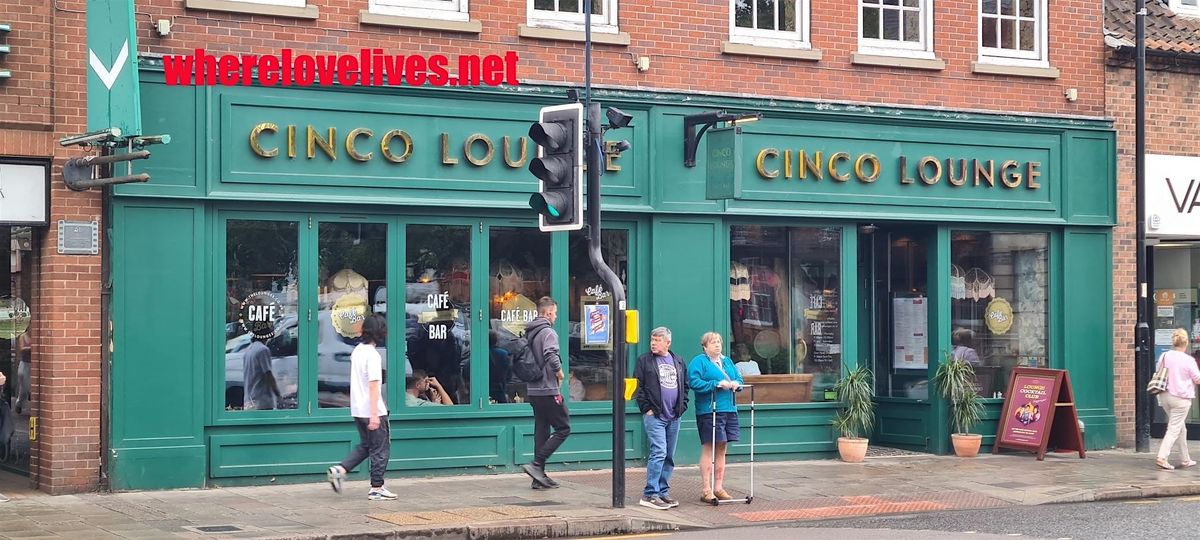 Speed Dating @ Cinco Lounge, Grantham.  Ages 55+ yrs. wherelovelives.net