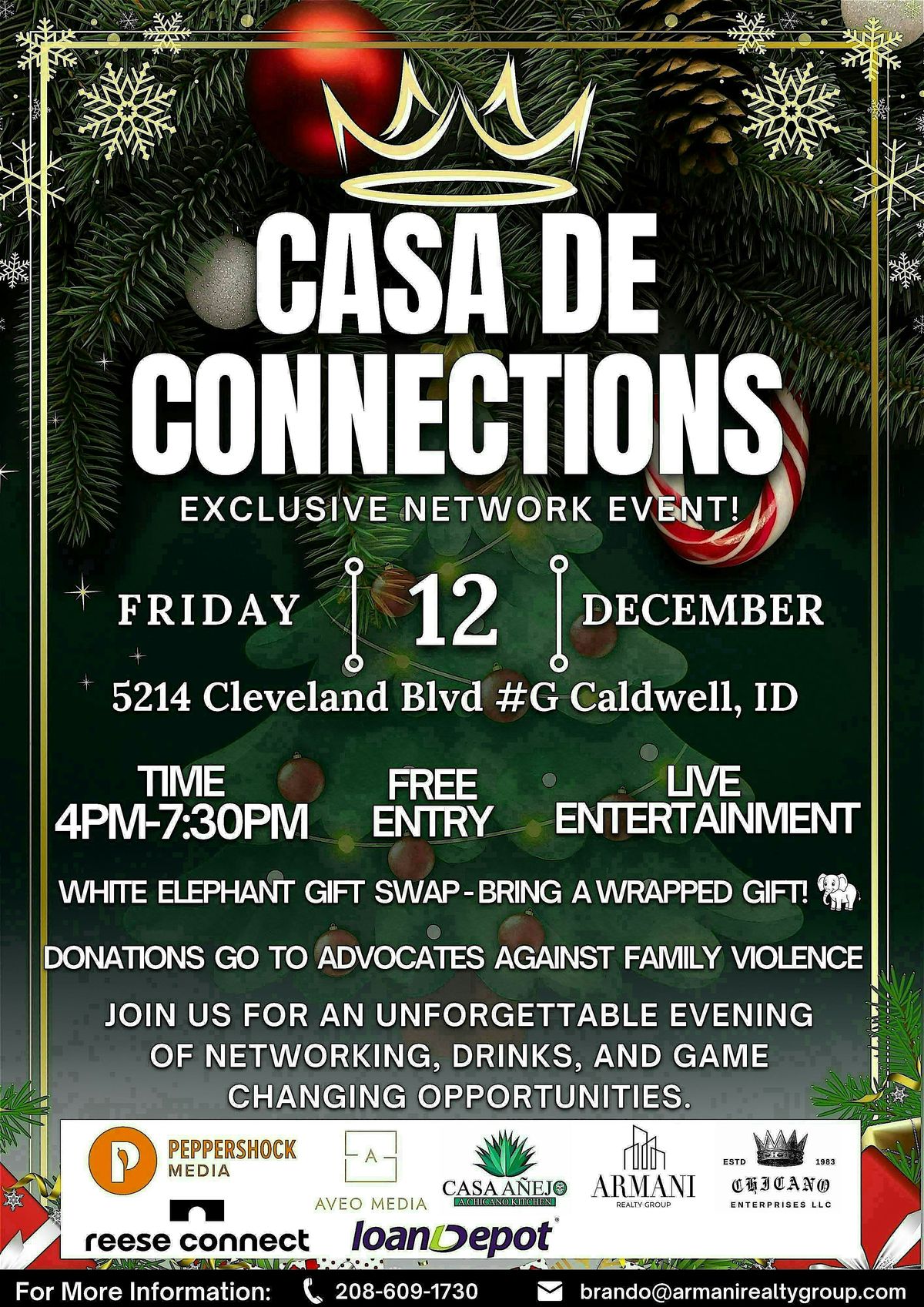 Casa De Connections Holiday Networking Event