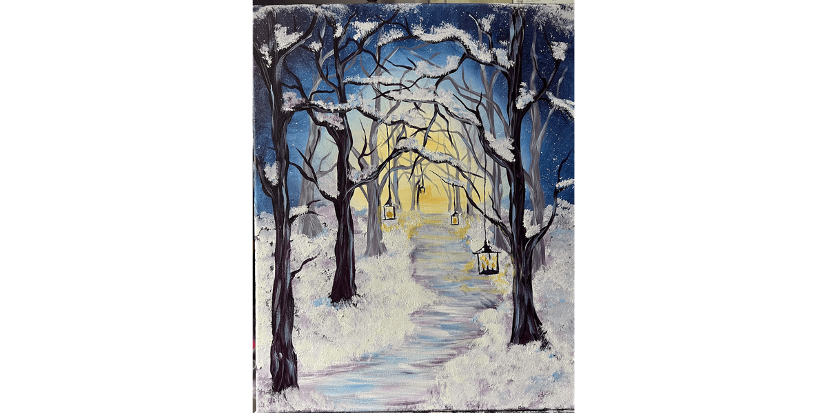 Majestic Woods in Winter - Paint and Sip in Chicago | Classpop!\u2122