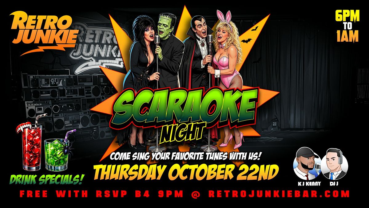SCARAOKE NIGHT Halloween Kick-Off Party w/ Karaoke ALL Night! at Retro ...