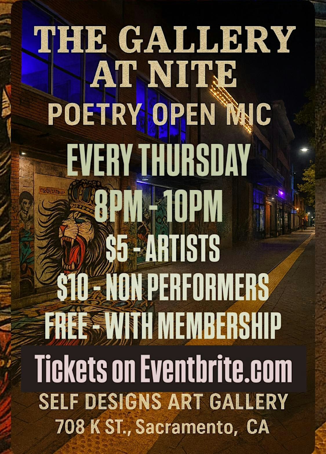 THE GALLERY AT NITE POETRY OPEN MIC!....