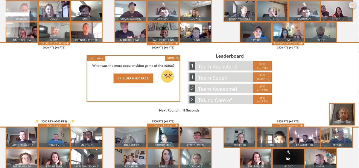 Baton Rogue Virtual Game Night: Trivia, Charades, and Drawing over Video