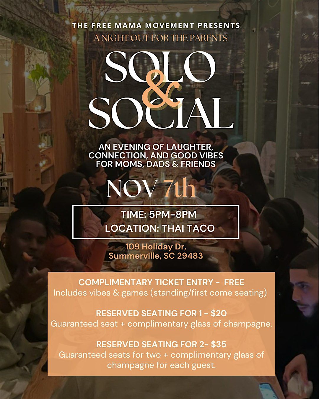 Solo + Social: A Monthly Mixer for Moms + Dads