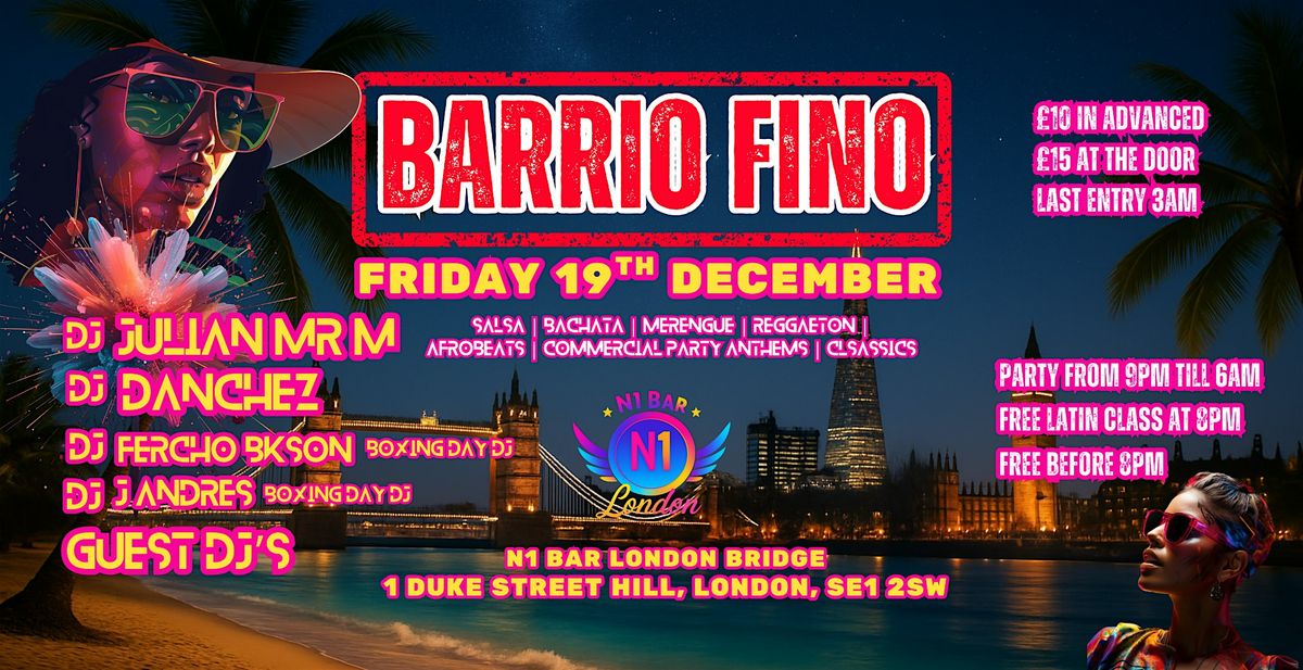 BARRIO FINO FRIDAYS