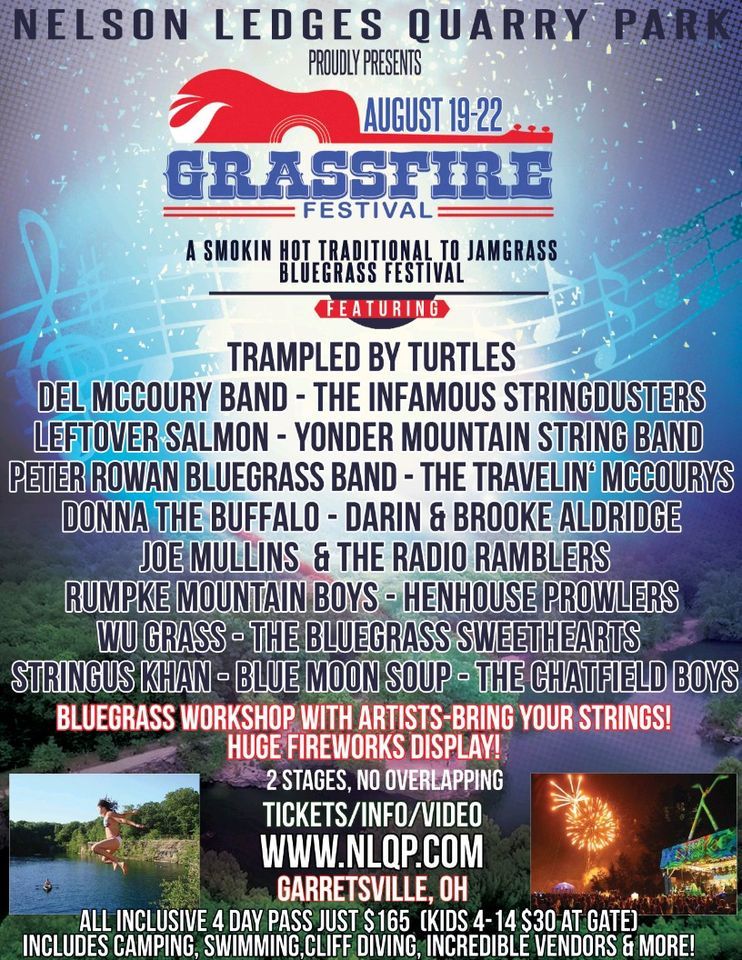 Grassfire Festival 2022! Nelson Ledges Quarry Park, Garrettsville, OH