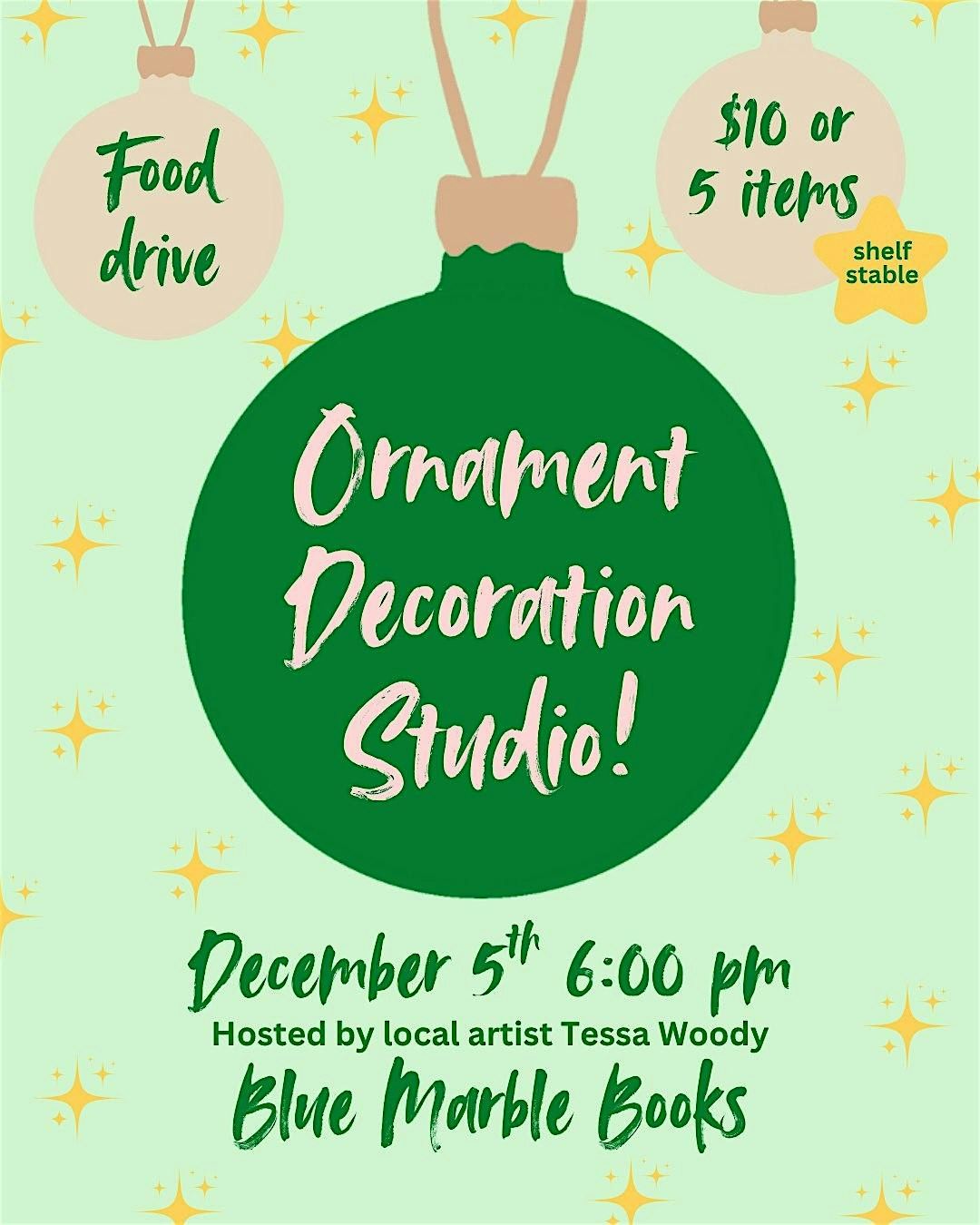 Ornament Studio & Food Drive