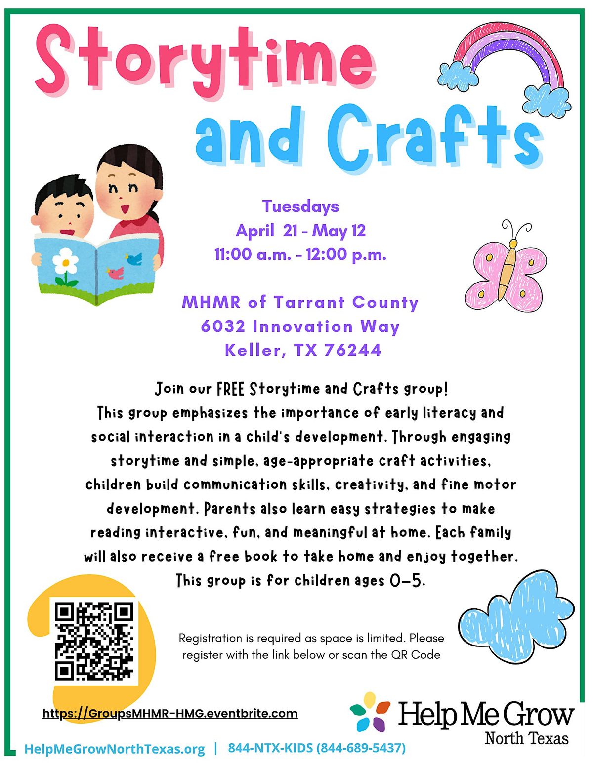 Face to Face Storytime & Crafts - North Center