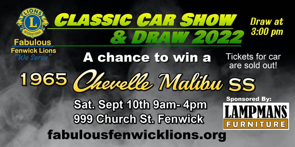 Fenwick Lions Classic Car Show and Draw 2022 | 999 Church St, Pelham