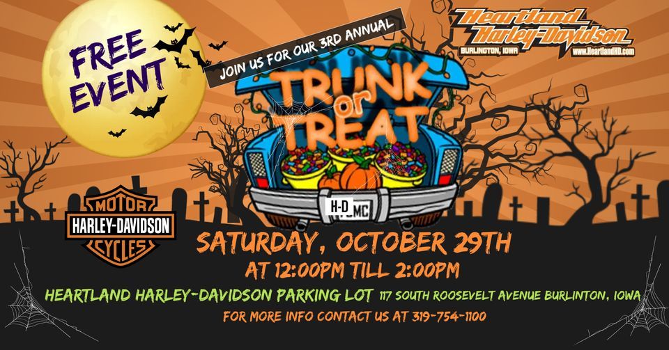 3rd Annual Trunk or Treat HEARTLAND HARLEYDAVIDSON, Burlington, IA