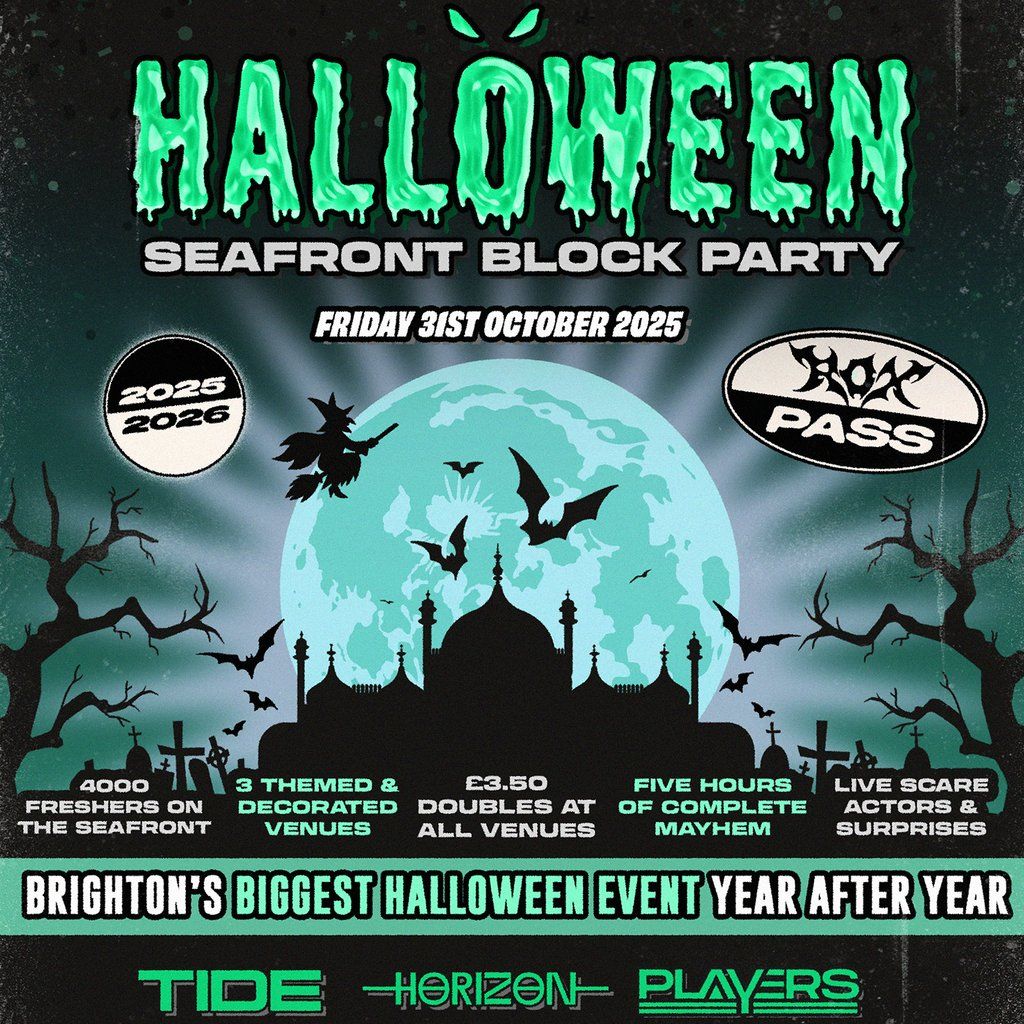 Halloween Seafront Block Party 31.10.25 \/ 3 Venues One Ticket