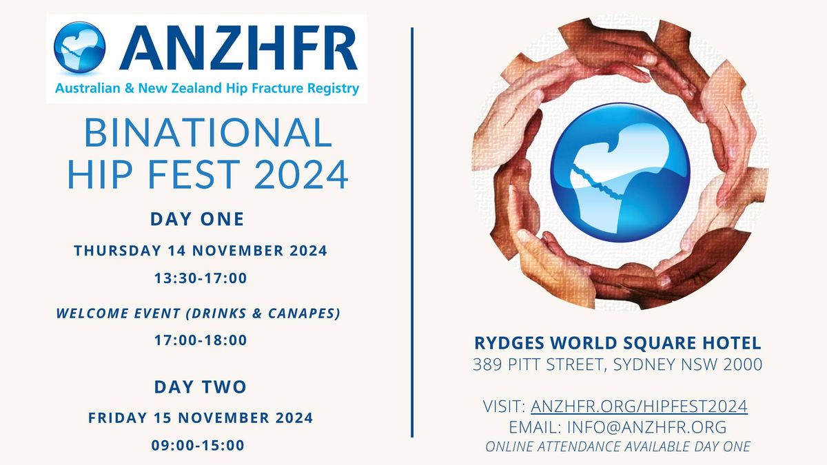 Binational ANZHFR Hip Fest 2024 